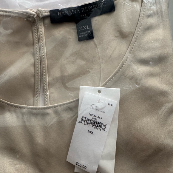 NWT Banana Republic Factory Tank Beige XXL - Picture 2 of 2